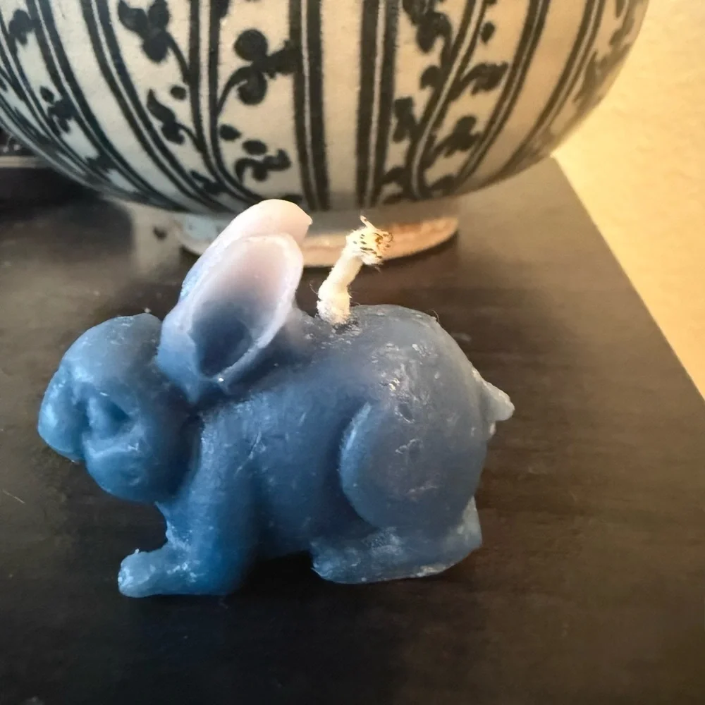 Blue Rabbit Candle - Picture 2 of 2